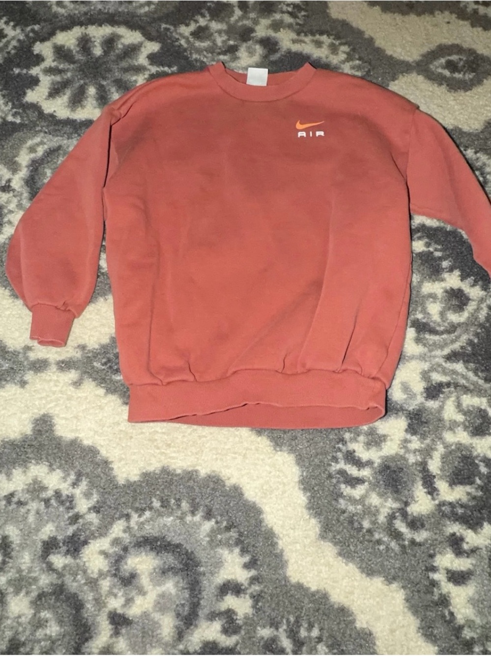 Nike Coral-Red Crewneck Sweatshirt
